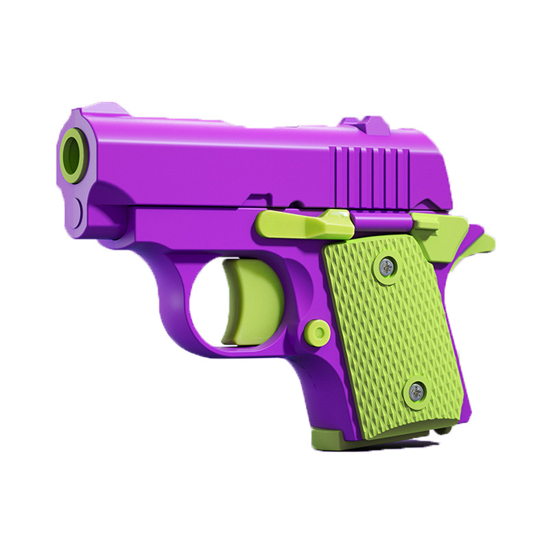 Gravedad cachorro 1911 pistola de juguete impresa en 3D contra soplado primera máquina de niños juguetes de descompresión pequeño cuchillo de rábanes pistola de rábanes