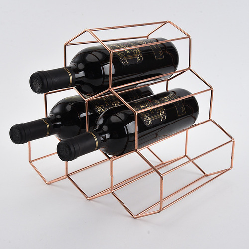 Iron wine rack wine wine rack Nordic model room home accessories wine cabinet ornaments wine bottle rack wine cabinet