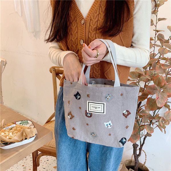 Handheld Japanese cute cloth bag
