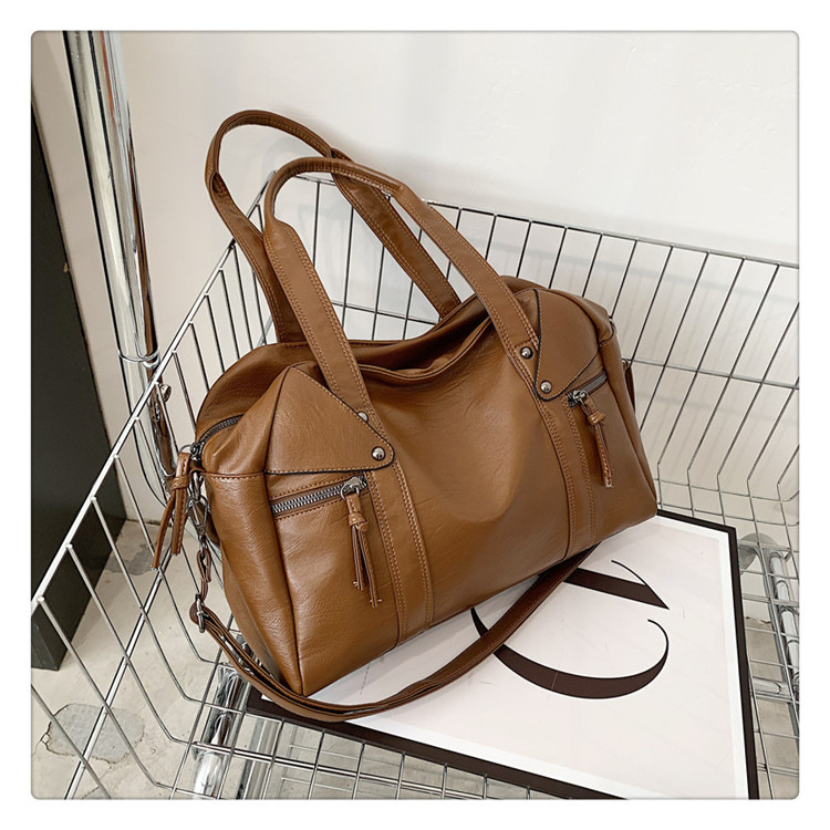 European and American cross-border fashion women's bag 2024 Spring new women's handbag, single-shoulder crossbody bag, simple tote bag undefined