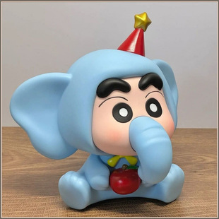 Elephant Crayon Little Newbie Figure Trendy Toy Doll Creative Cute Car Desktop Ornament Doll Birthday Gift for Friends