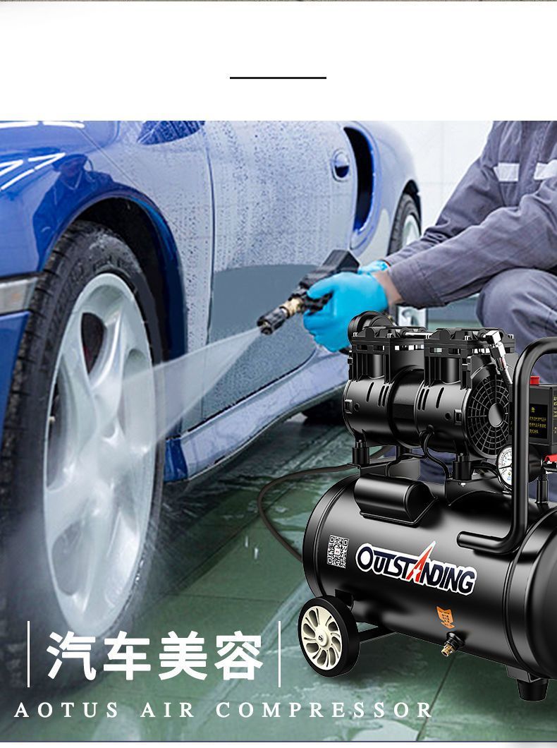 Otus Air Pump Air Compressor 220V Mini Small Oil-Free Silent Woodworking Household Portable Air Compressor