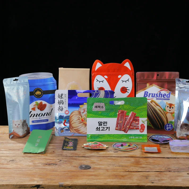 Пластиковый мешок для упаковки пищевых продуктов напечатанный на заказ логотип мешок из алюминиевой фольги композитный самоуплотняющийся мешок для пищевых продуктов упаковка для закусок и орехов