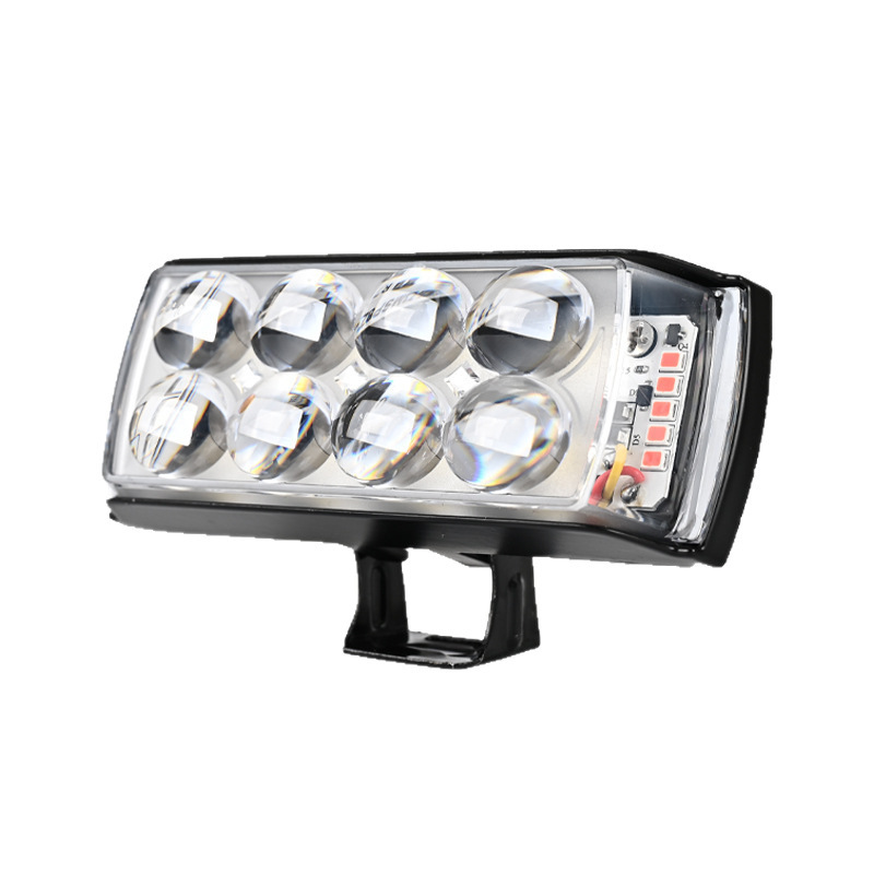 Lámpara de luz corta de tres lados de motocicleta LED flash de explosión de luz intensa exterior de farol integrado de pavimentación de carretera para vehículo eléctrico image 14
