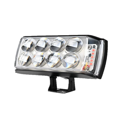Motorcycle headlights, headlights – Motorcycle Short Three-Sided Led Spotlight, Strong - yellowwhiteredblue-8-beads