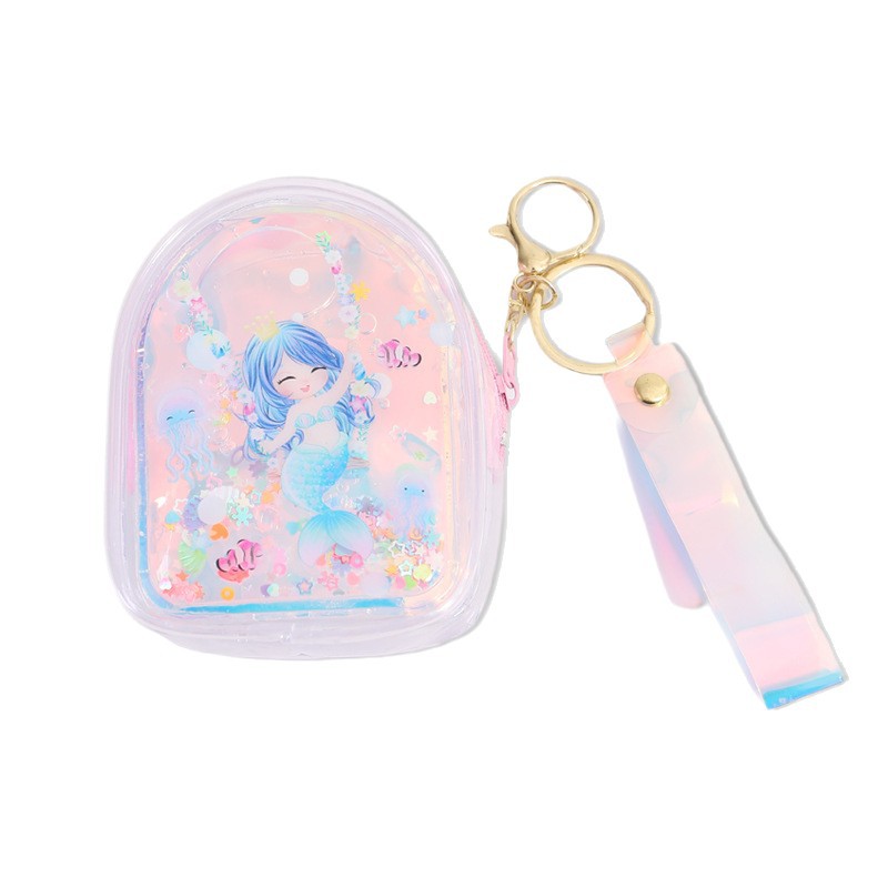 Bolsos de mujer accesorios colgantes pvc láser transparente señoras lindo mini monedero monedero monedero estuche para llaves estuche para llaves