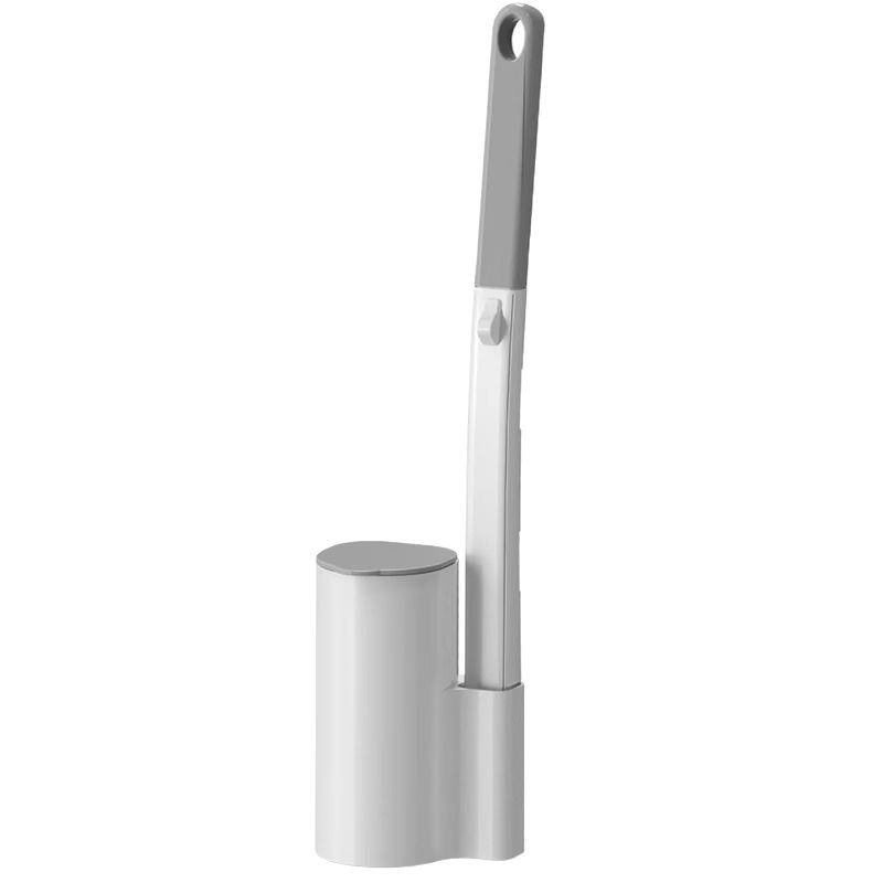 cepillo de inodoro desechable para uso doméstico sin ángulo muerto cepillo de limpieza de inodoro colgado en la pared reemplazable cabeza de limpieza de inodoro artefacto mágico