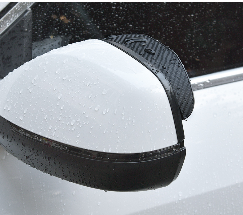 Car Rearview Mirror Carbon Fiber Rain Eyebrow Visor for Dacia