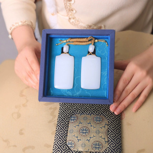 Jin Yu Tang Xinjiang Hotan Jade Selected Sheet White Jade Ping An Brand Pendant Yingrun White Mild and Delicate