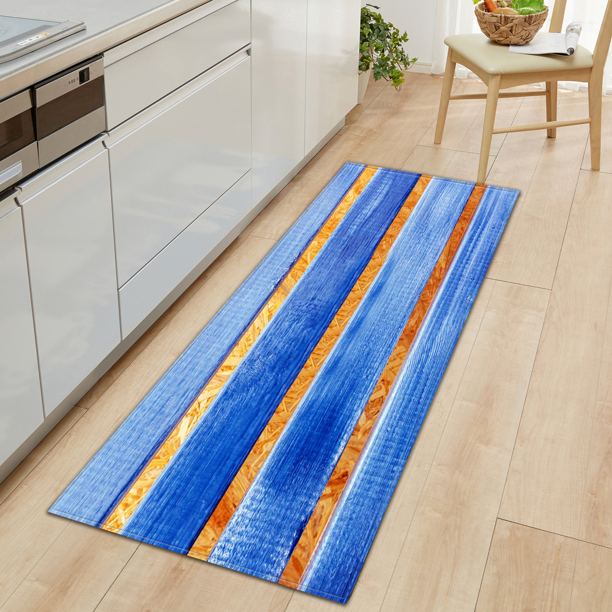 Venta caliente grano de madera puerta casa estera cocina tira absorbente baño antideslizante alfombra del piso sala de estar dormitorio alfombra 1