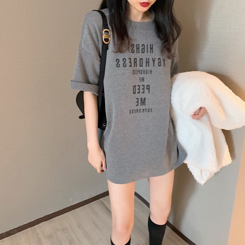 Summer base long fashionable short sleeve T-shirt
