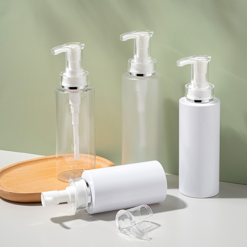 Botella de Gel de Ducha Transparente de 500ml, Botella de Champú de 400ml, Botella de Presión PET de 300ml, para Hoteles, en Stock