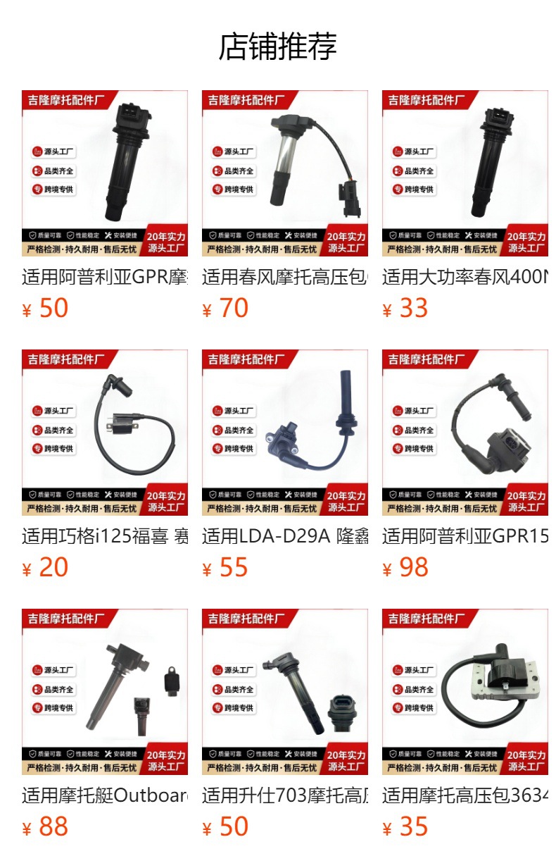 Suitable for Honda Motorcycle High-Voltage Package Cbf/Cbr/Cr250 Crf450 Cr500 Trx650 Ignition Coil
