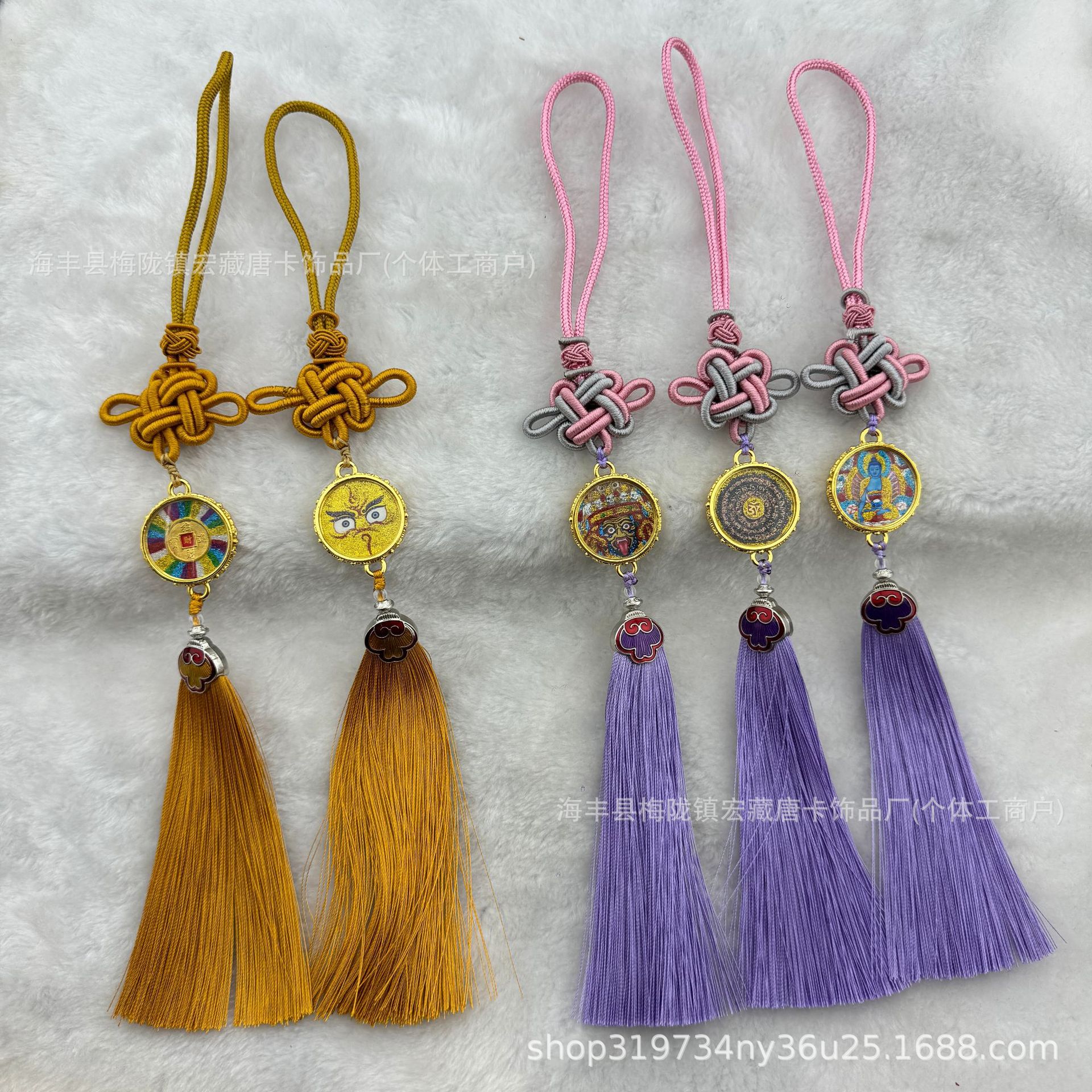 五路挂件包挂车挂钥匙挂搭配文玩挂饰藏式唐卡国潮吊坠驱蚊|ms