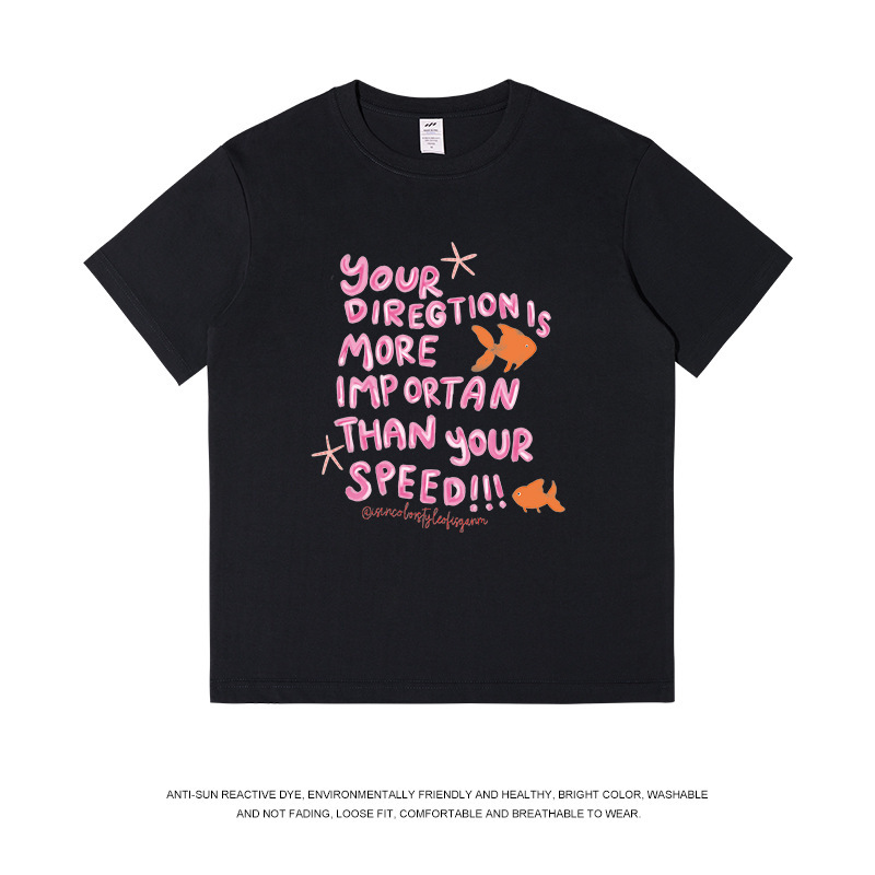多用途のプリントコットン半袖Tシャツ、男性と女性用、和風の新鮮でカジュアルな夏のデザイン、インス卸売|undefined