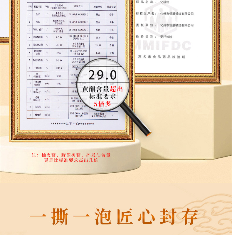 Huazhou Tangerine Peel Slices Hua Ju Hong Aged Citrus Peel Tea 150g Box specifications