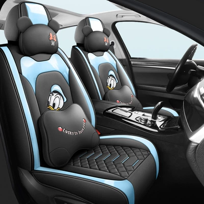 cover original factory generation cross-border — Universal seat cover - donald-duck-deluxe-edition-universal-for-five-seats
