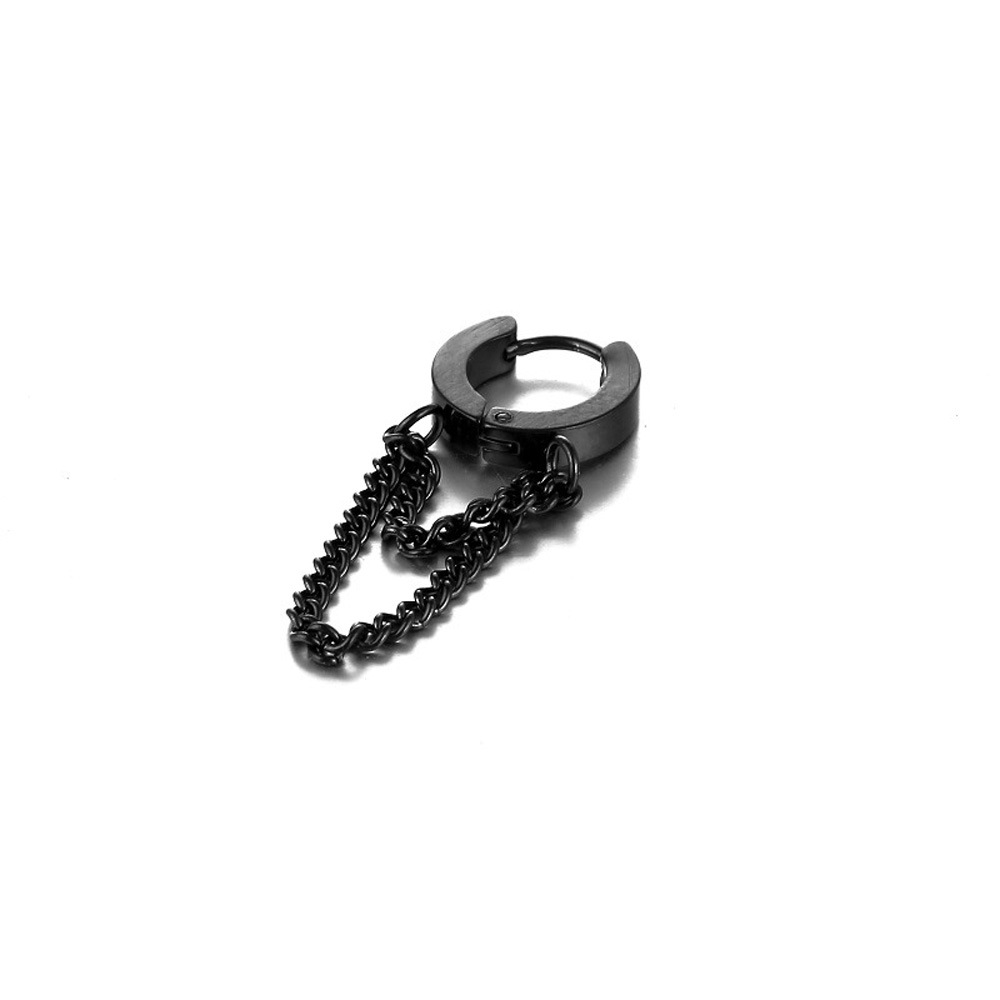 Orecchini a cerchio minimalisti in acciaio inossidabile uomo_voghion.com
