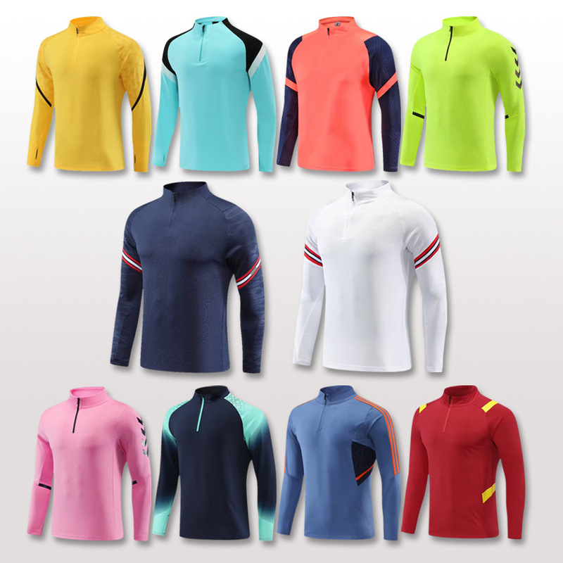 A generation of hair jerseys training clothes suit men's half zipper sweater men's and women's adult sports team clothes long sleeve football clothes