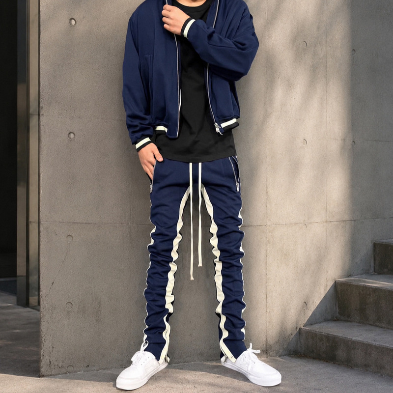 【Four Colors, Full Size】Fog5Th School Pants High Street Casual Trendy Versatile Slim Fit Stacked Long Pants Direct from Factory 【Four Colors, Full Size】Fog5Th School Pants High Street Casual Trendy Versatile Slim Fit Stacked Long Pants Direct from Factory