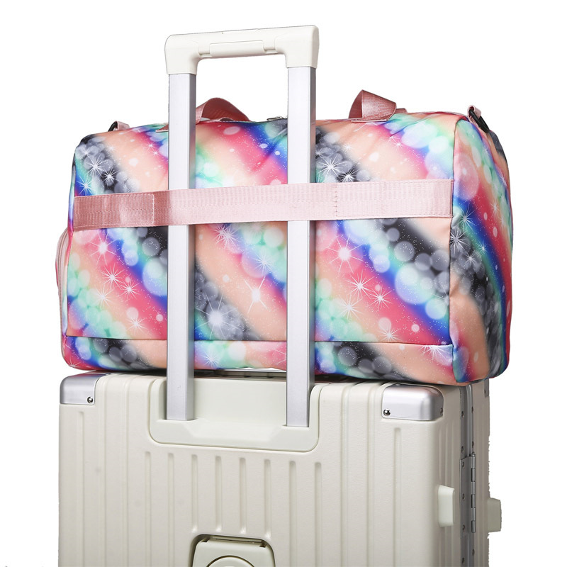 Amazon nueva bolsa de viaje separada en seco y húmedo para mujer, bolsa de fitness de yoga deportiva, bolsa diagonal de un solo hombro de viaje de gran capacidad