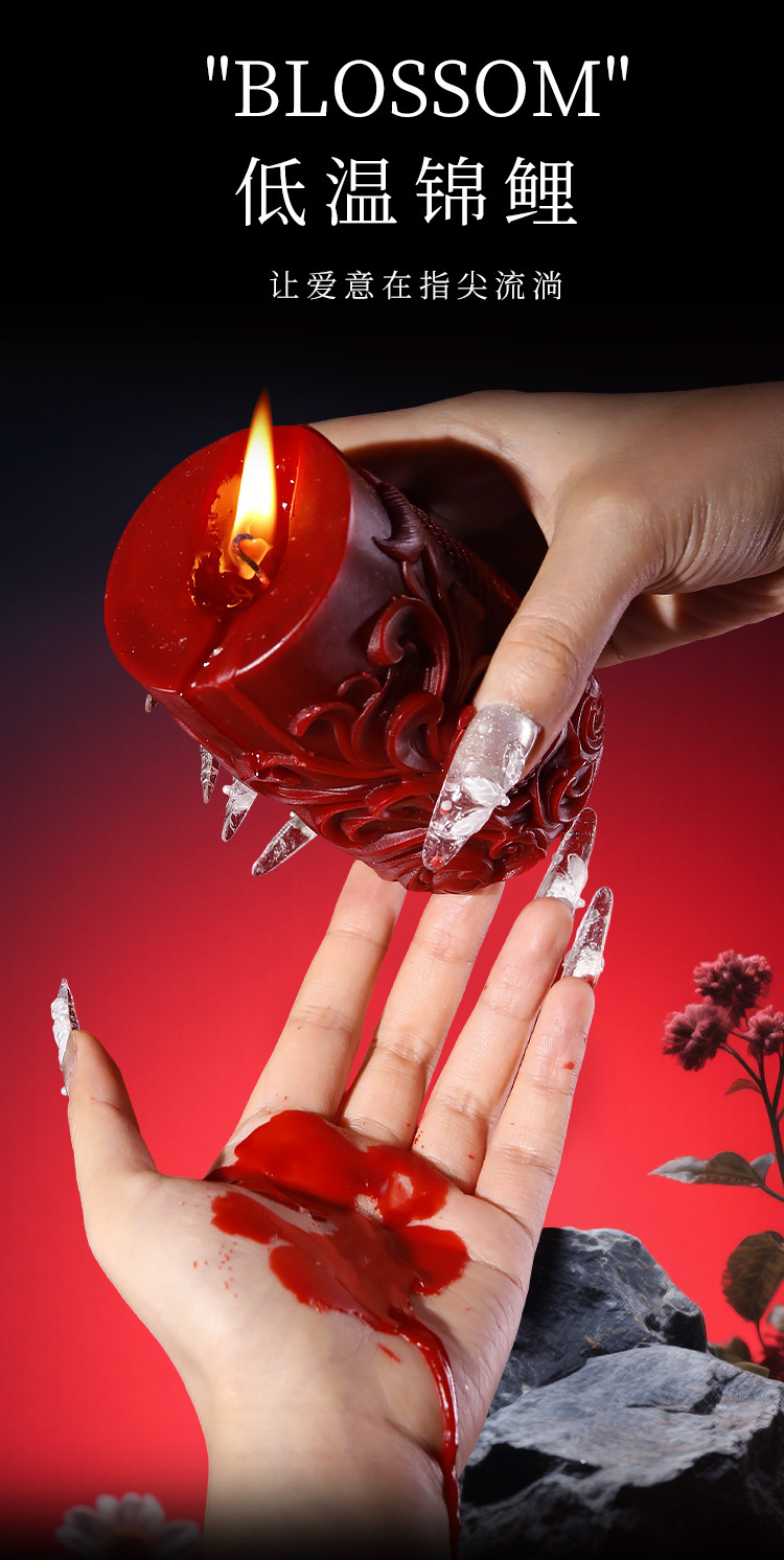 Jiuai Low-Temperature Drip Candle Red Soy Wax Sensory Play Candle for Couples — detail image 19