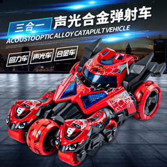 子供のおもちゃの車の男の子のオートバイの合金の小さい車の音の光の回力のレースの三合一は戦車の卸売りを発射します。