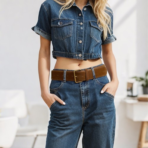 Leatherette Vintage Brown Wide Waist Belt for Women 2025 Accessory Decor for Skirts, Jeans, and Coats