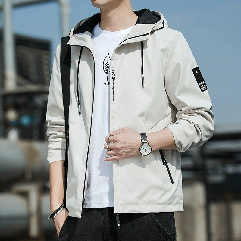 Мужская куртка с капюшоном, осень 2025, основной тренд, повседневные топы, молодежные универсальные мужские куртки