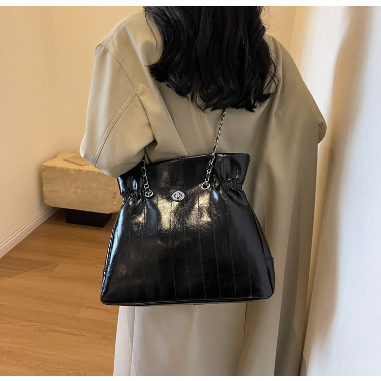 Retro dames schoudertas grote capaciteit lederen handtas_voghion.com