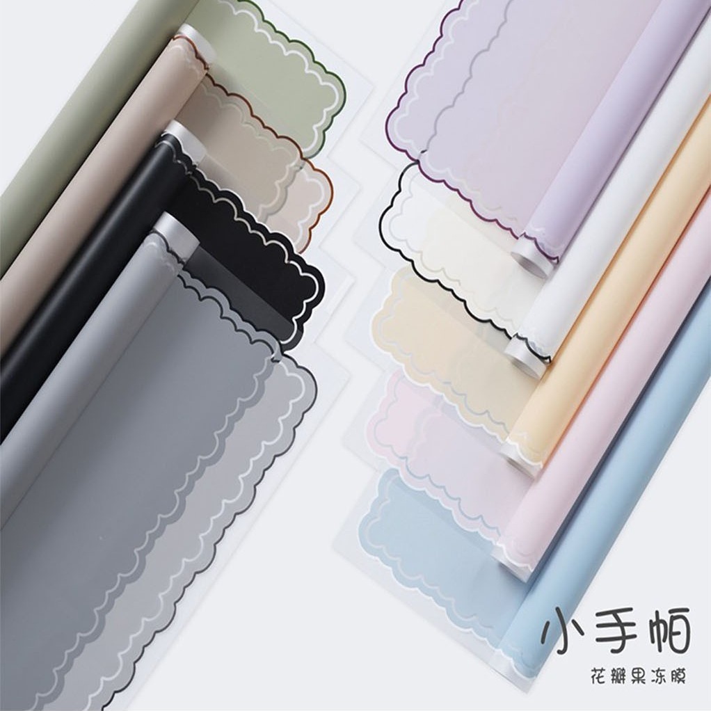 小手帕果冻膜防水雾面纸蕾丝花束包装纸礼品包花纸花店资材批发