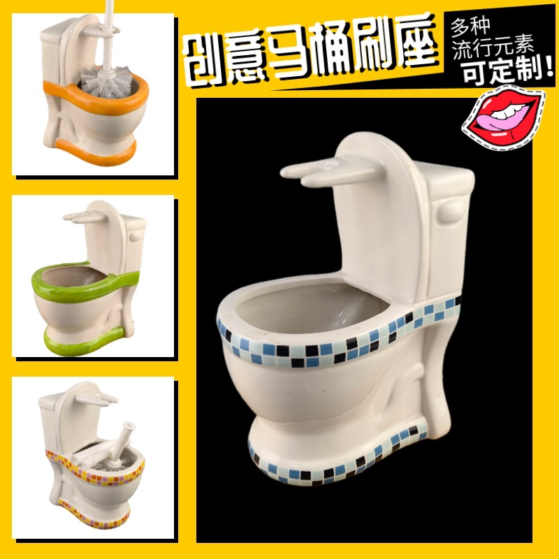 Baño de cerámica animal baño de cuatro piezas enjuague de vaso de baño marco de cepillo de inodoro porcelana blanca moderna simple
