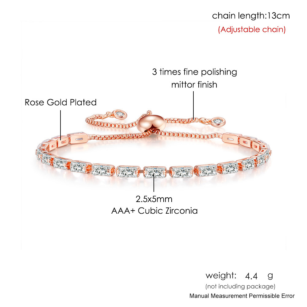 Simple Style Classic Style Geometric Copper Zircon Bracelets In Bulk display picture 2