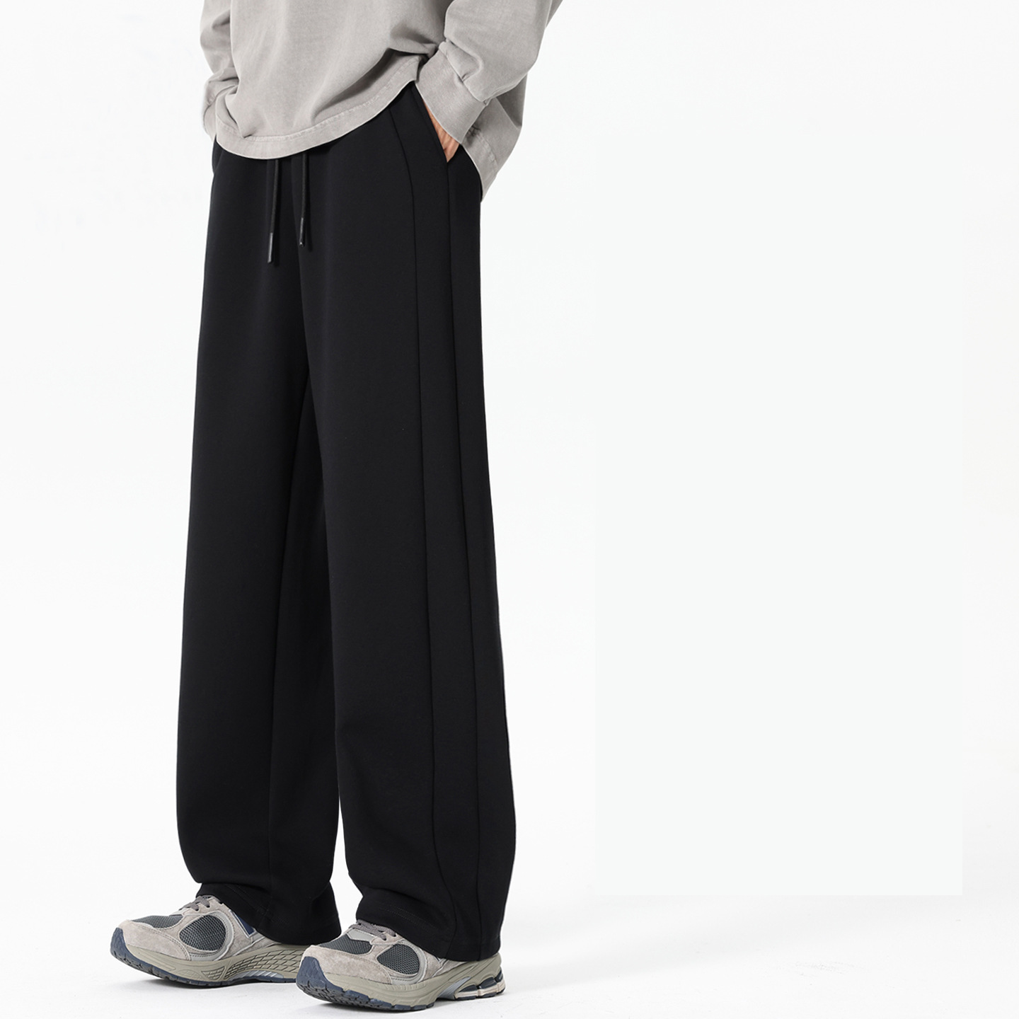 Pantalon de survêtement ample et résistant pour homme, coupe droite, style américain, idéal pour les activités de plein air. Belle tenue._voghion.com
