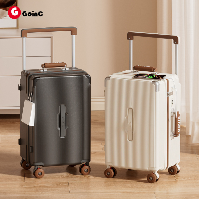 Wide Handle Large Capacity Suitcase for Women, Multifunctional Trolley Case for Men, Thickened Travel Suitcase, Password Lock Suitcase for Students