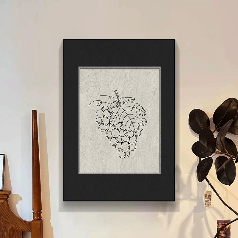 新中式装饰画水果图案入户玄关过道挂画客厅卧室沙发背景墙壁画