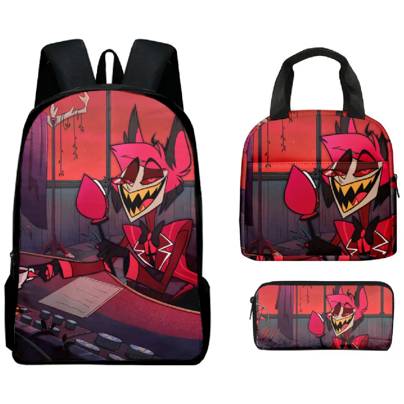 (Cross-border trading), school bag for students, backpack, pencil case, set, 3 piece set