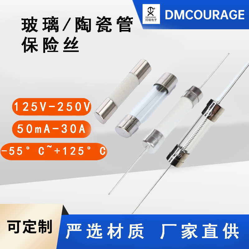5*20mm 慢断型陶瓷管 保险丝 引线式保险丝