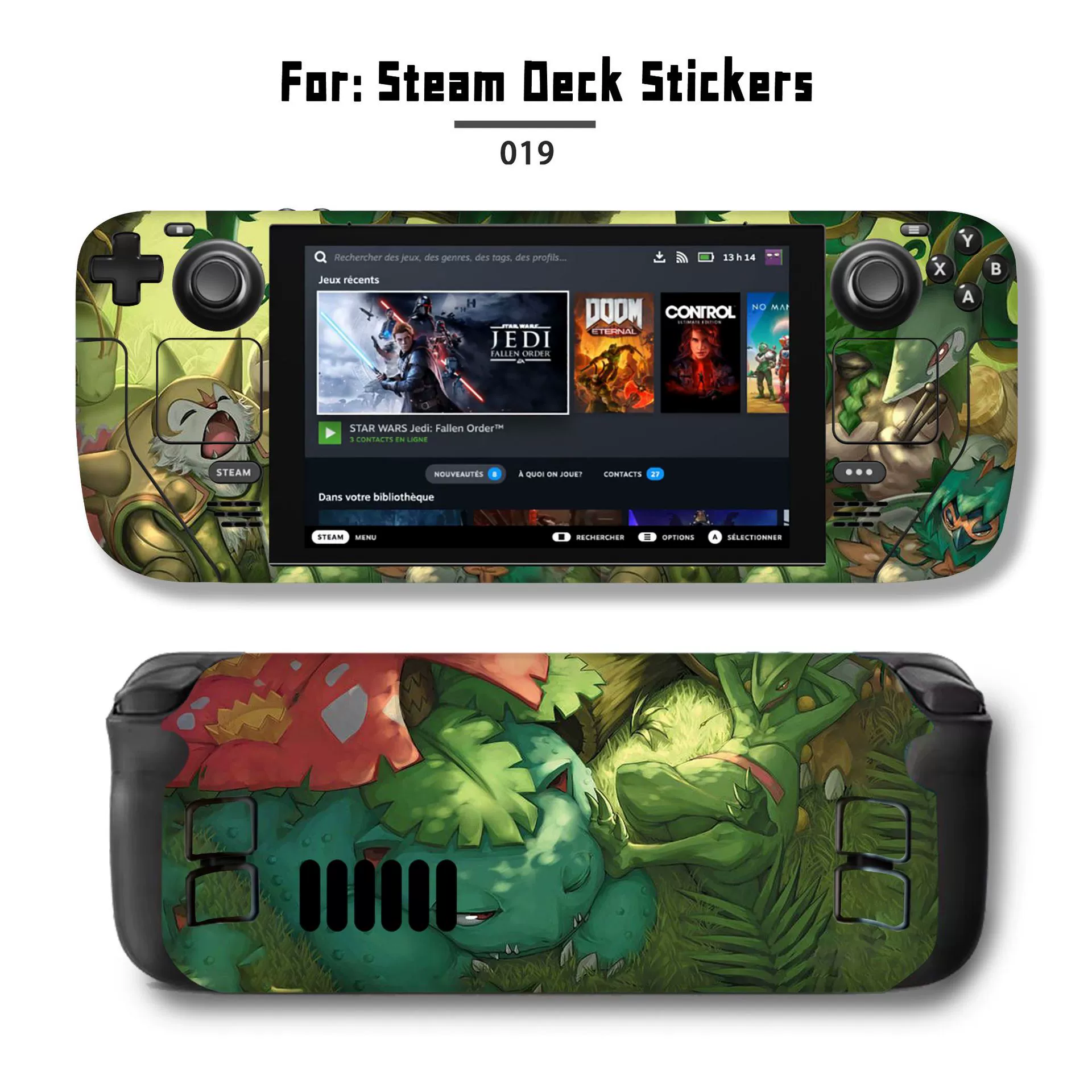 Подходит для наклейки Steam Deck, наклейка на Steam Deck Patch, Steam Panda, вручную, персональный пиксель