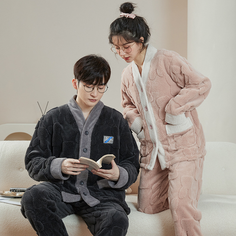 +vk003 bean paste rabbit pattern v neck-vk002 dark gray rabbit pattern jacquard v neck