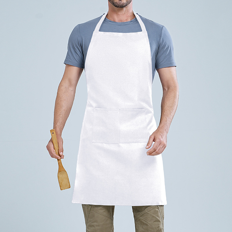 Transfronterizo Amazon halter poliéster delantal logotipo personalizado restaurante occidental café ropa de trabajo hogar cocina delantal