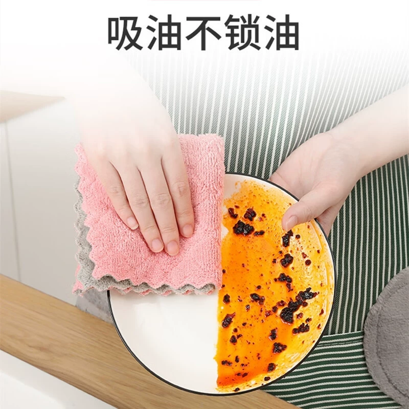 Коралловый бархат Baijie тканевые таблетки Кухня - предмет посуды салфетка для вытирания воды без масла салфетки без сушки волос посуда жезка ткань
