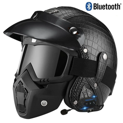 Motosiklet kaskı (dəbilqə) | helmet - black-check-mask-bluetooth-s