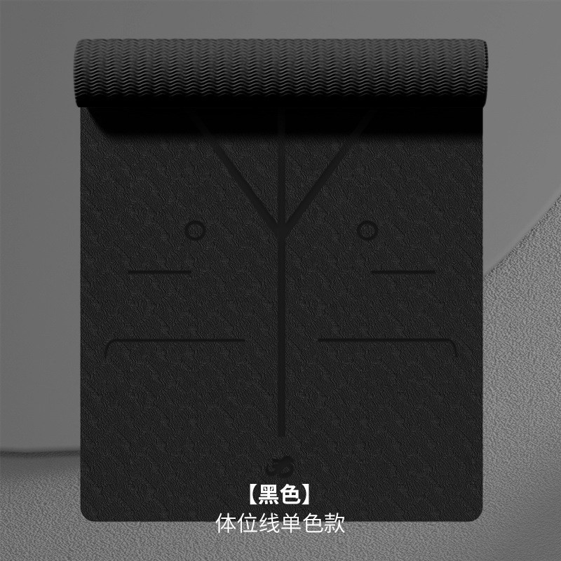 ヨガマット TPE 単色 幅広 厚手 ホームヨガマット 滑り止め 女性用フィットネスマット 防音 縄跳びマット ダンスマット|undefined