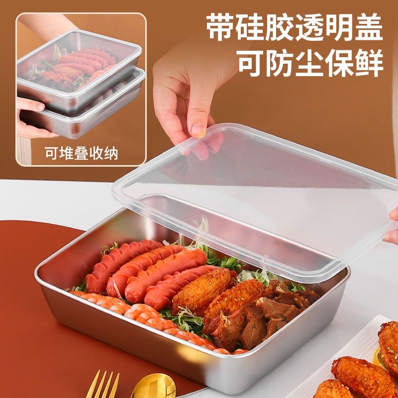 304 extra thick stainless steel square plate basin flat plate…