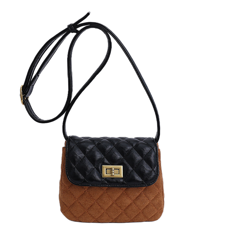 Bolso de mujer 2025 nuevo estilo Xiaoxiao Ling color contraste mochila de textura de lujo ligero de alto nivel bolso de hombro pequeño