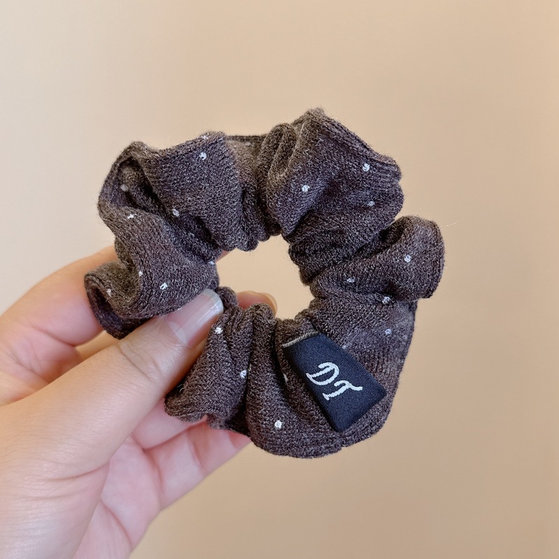 软糯波点大肠发圈蝴蝶结头绳皮筋扎发低马尾女简约扎头发饰女|undefined