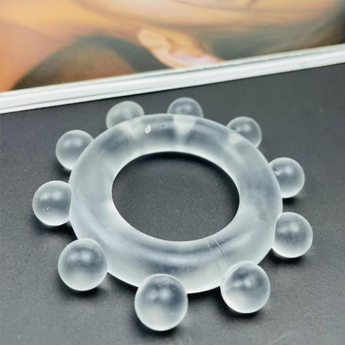 TPE Delay External Attachment Bead Delay Locking Ring Lamb Eyelet Circumcision Ring Reusable Ring for Men and Women Male Condom Ring