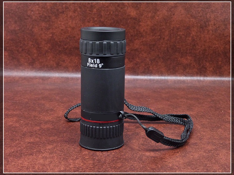 批发广角8X18单筒袖珍望远镜 蓝膜双调焦 微光夜视户外用品