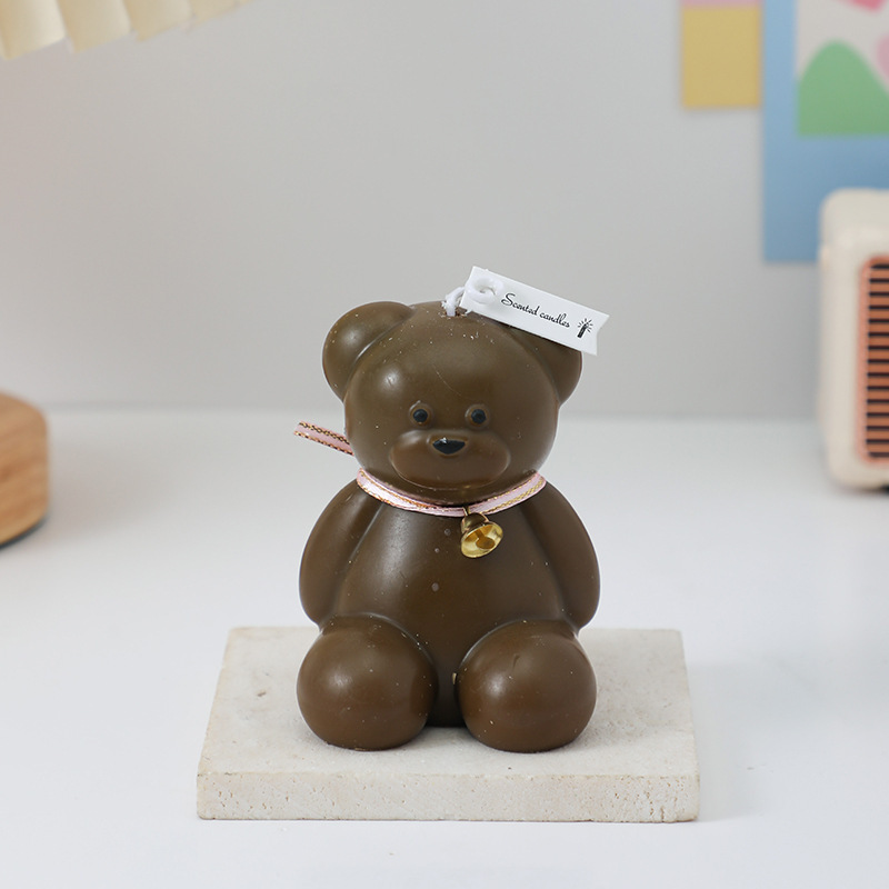 クマの香りのキャンドルコレクションお土産手作りクリエイティブかわいい雰囲気の香りクロスボーダー動物の形のワックス|undefined